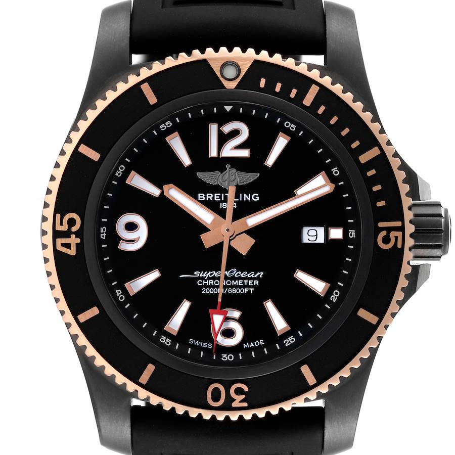NOT FOR SALE Breitling Superocean II Black Steel Rose Gold Mens Watch U17368 Box Card PARTIAL PAYMENT SwissWatchExpo